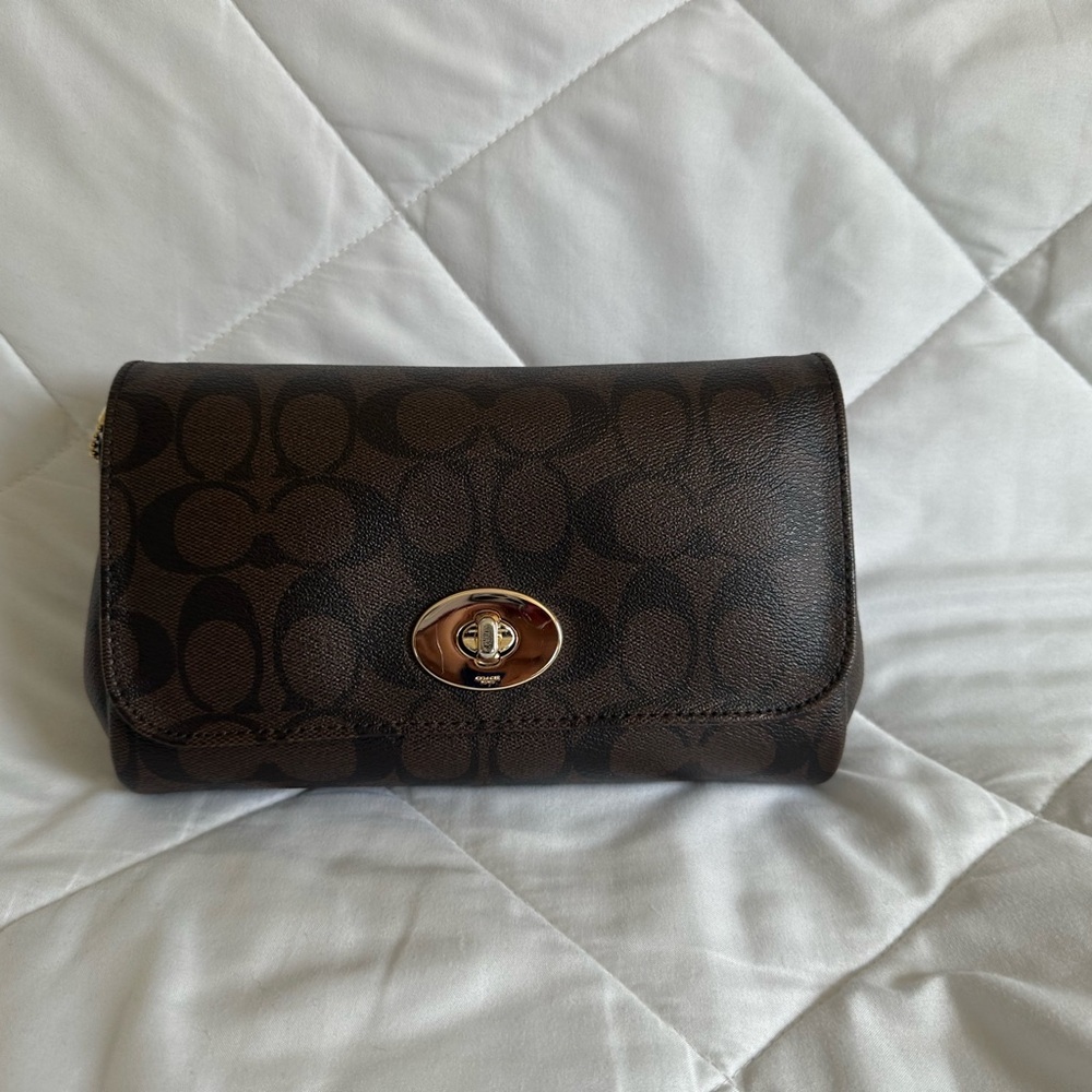 Coach Signature Brown Clutch